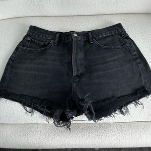 AGOLDE shorts black denim wash